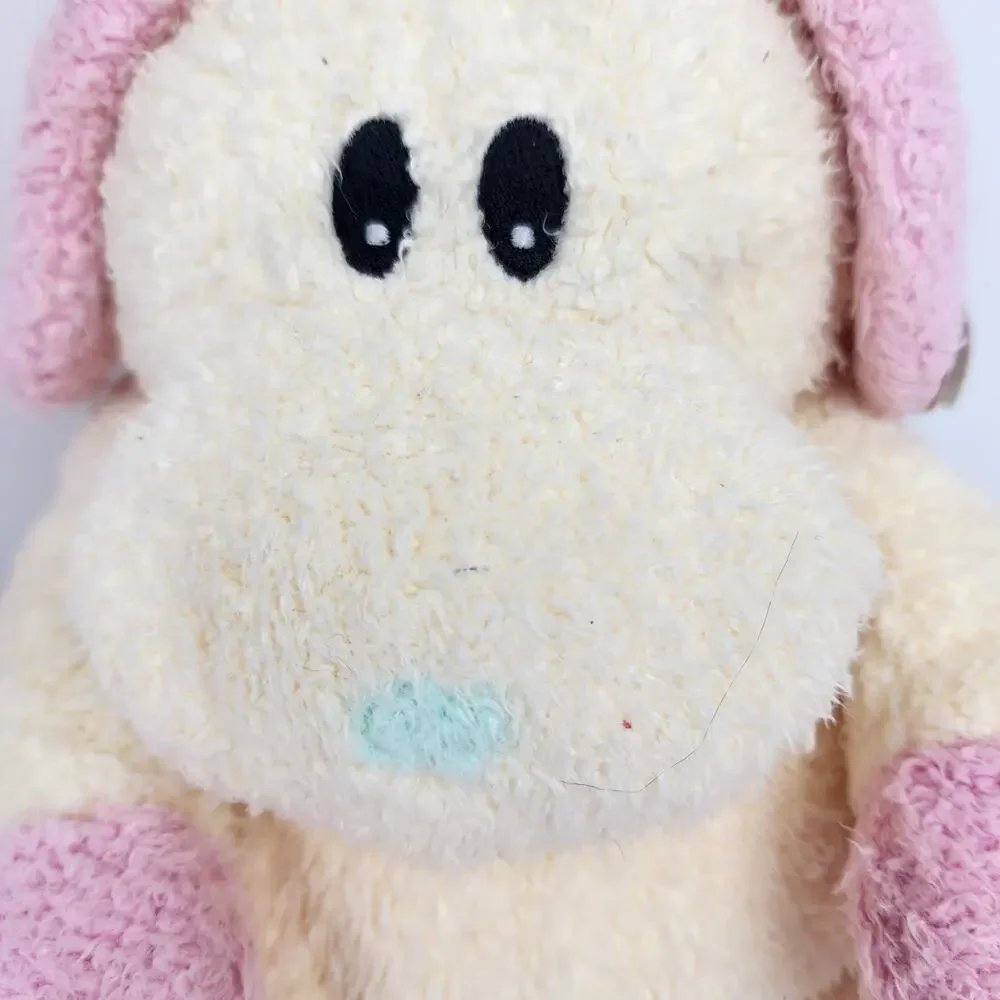 Ty Pillow Pals Dogbaby Yellow Pink Plush 2000 Baby Collection w/ Tags & Rattle